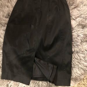 Black Satin Skirt